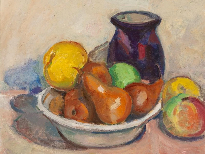 1875-Ada May Plante - Natura morta con frutta